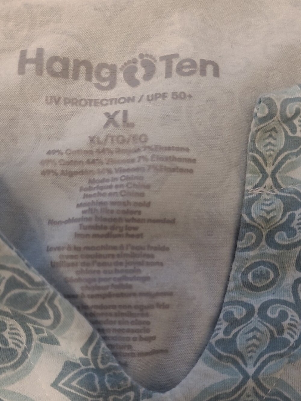 Hang Ten Light Green/Blue Patterned Midi Dress - Picture 2 of 5
